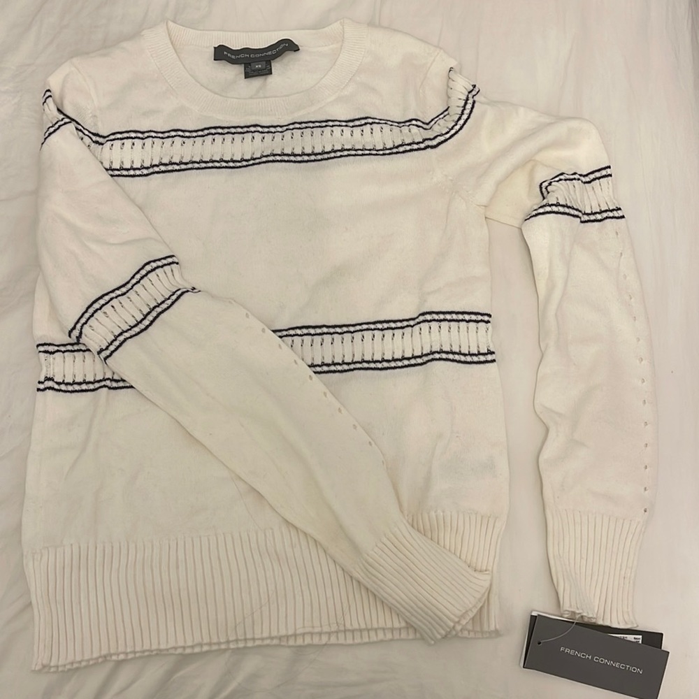 French connection white sweater